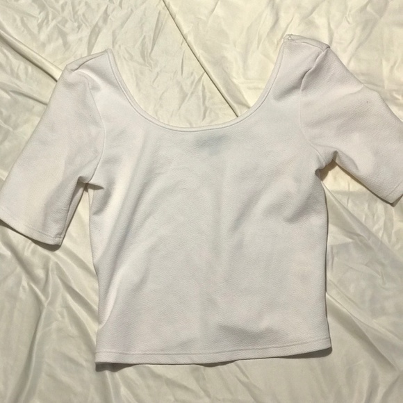 About A Girl Tops - White Crop top